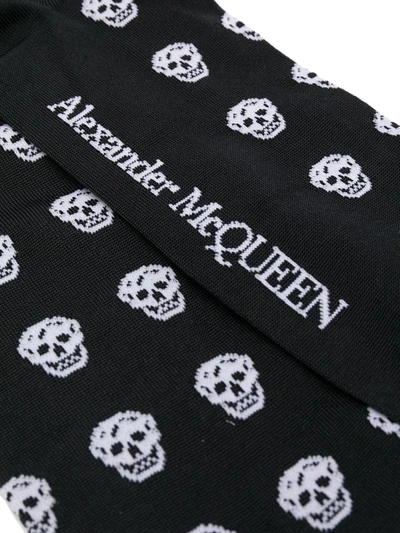 Shop Alexander Mcqueen Skull Motif Socks In Black