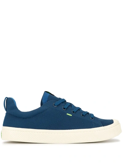 Shop Cariuma Ibi Low-top Knit Sneakers In Blue