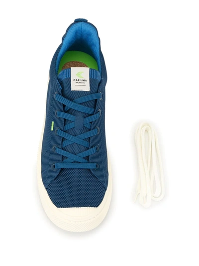Shop Cariuma Ibi Low-top Knit Sneakers In Blue
