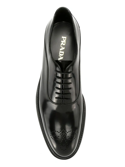 Shop Prada Classic Lace-up Shoes In Black