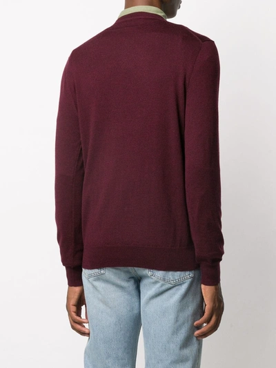 Shop Polo Ralph Lauren V-neck Knit Jumper In Red