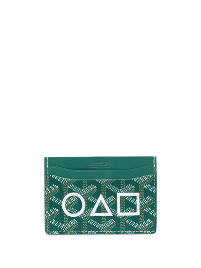 Pre-owned Goyard Squid Game St. Sulpice Cardholder In Green