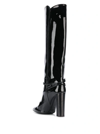 Saint Laurent 76 Boots In Patent Leather In Black