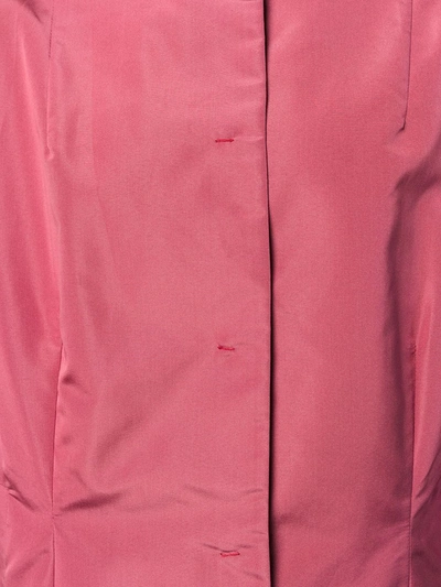 Pre-owned Prada 1990s Oversized Collarless Coat In Pink