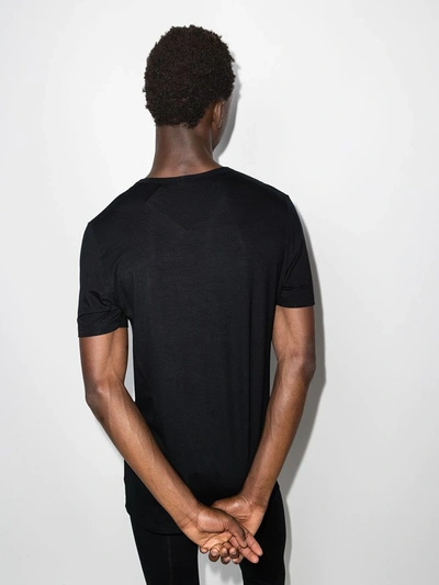 Shop Zimmerli Slim-fit Crew-neck T-shirt In Black