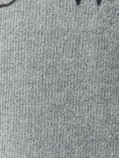 Shop Off-white Ow Logo Knitted Jumper In Grey
