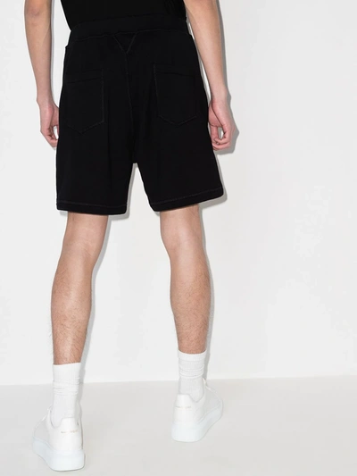 Shop Dsquared2 Logo Print Track Shorts In Black