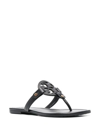 Shop Tory Burch Miller Leather Sandals In Black