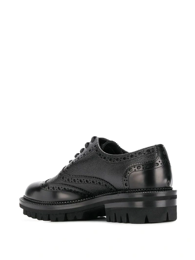 Shop Dsquared2 Texture Detail Brogues In Black