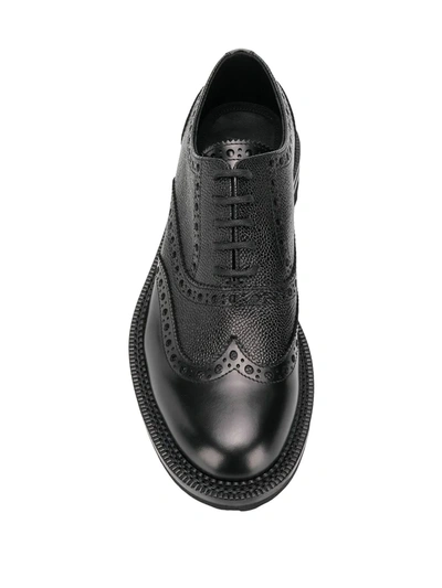Shop Dsquared2 Texture Detail Brogues In Black