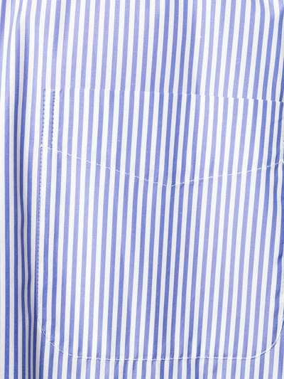 Shop Balenciaga Embroidered Logo Shirt In Blue