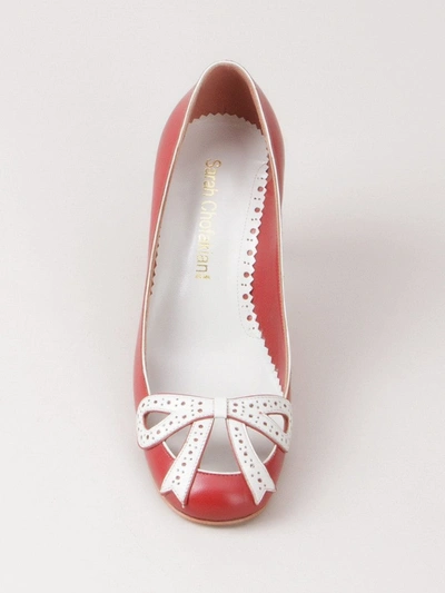 Shop Sarah Chofakian Mid-heel Pumps In Red