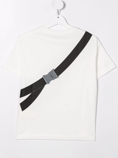 Shop Fendi Belt Bag Print T-shirt In 白色