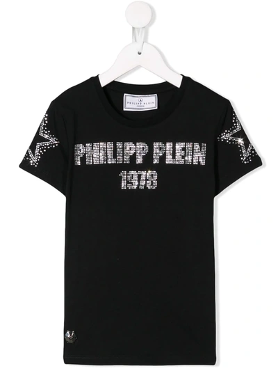 Shop Philipp Plein Junior Stars T-shirt In Black