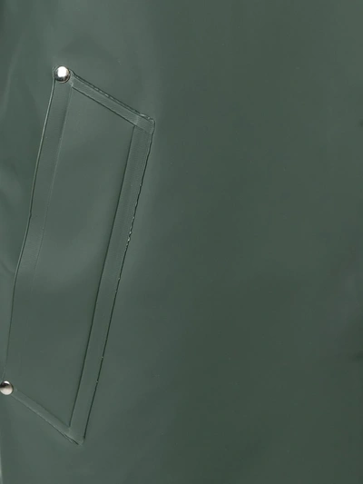 Stutterheim Drawstring Hood Raincoat In Green