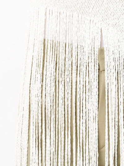 Shop Jil Sander Knitted Fringe Tank Top In Neutrals