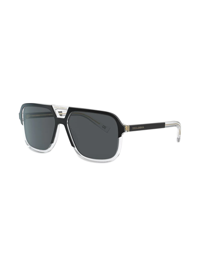Shop Dolce & Gabbana Aviator-frame Sunglasses In Black