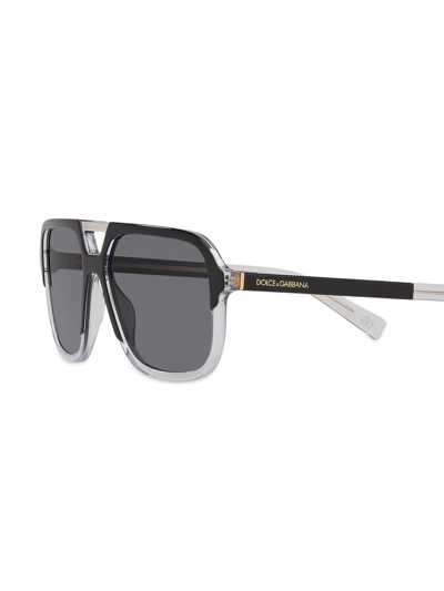 Shop Dolce & Gabbana Aviator-frame Sunglasses In Black