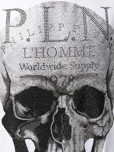 Shop Philipp Plein Platinum Cut Skull T-shirt In White