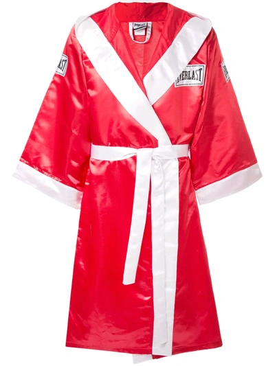 Shop Supreme X Everlast Satin Boxing Robe In Red