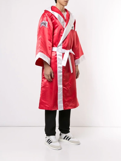 Shop Supreme X Everlast Satin Boxing Robe In Red