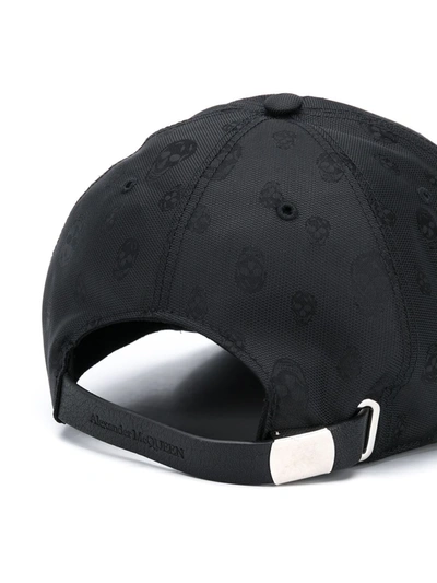 Shop Alexander Mcqueen Skull-print Baseball Cap In Black