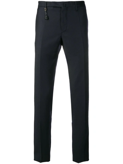 Shop Incotex Slim Tailored Trousers In Blue