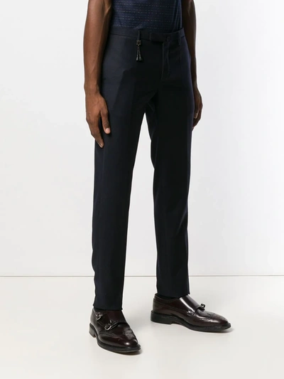 Shop Incotex Slim Tailored Trousers In Blue