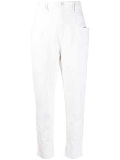 Shop Isabel Marant High Rise Straight-leg Jeans In White