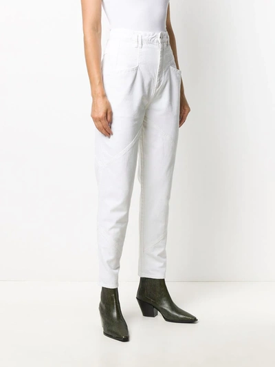 Shop Isabel Marant High Rise Straight-leg Jeans In White