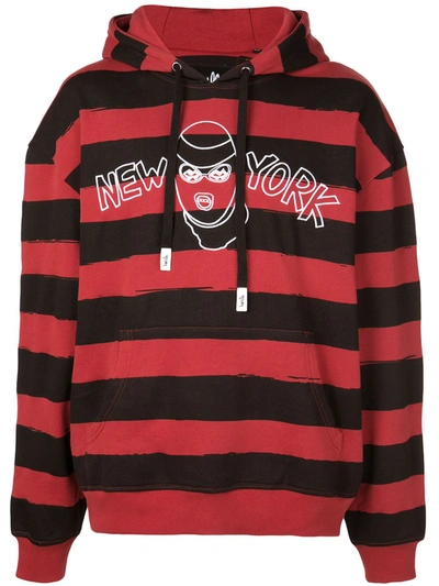 Shop Haculla New Yorker Robber Hoodie In Red