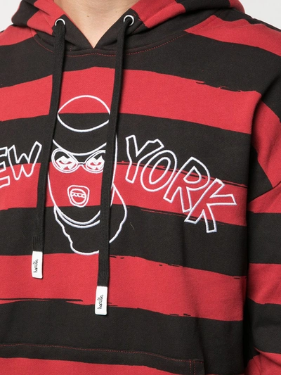 Shop Haculla New Yorker Robber Hoodie In Red