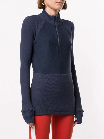 Shop Alala Long Sleeve Performance Sweatshirt In Blue