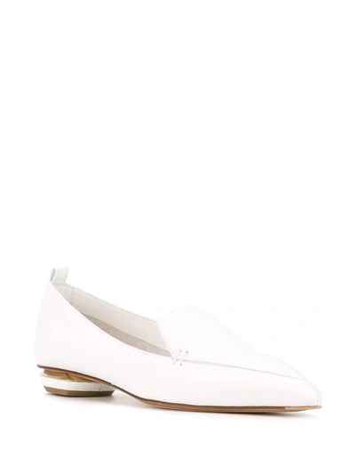 Shop Nicholas Kirkwood Beya Loafers 18mm In Neutrals