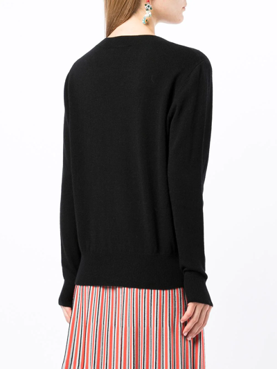 Shop Onefifteen Distressed Detail Cashmere Jumper In Black