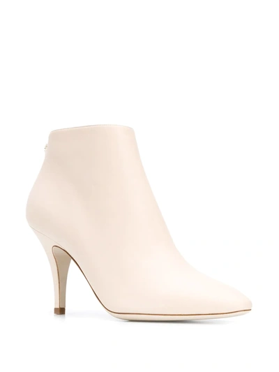 Ferragamo Joan Almond-toe Ankle Boots In Neutrals