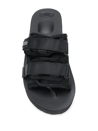 Shop Suicoke Moto Slip-on Sandals In Black