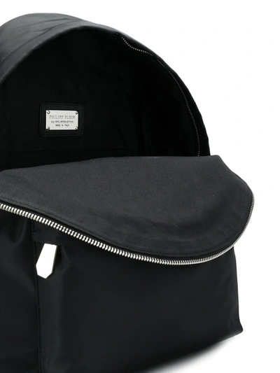Shop Philipp Plein Satin-shell Backpack In Black