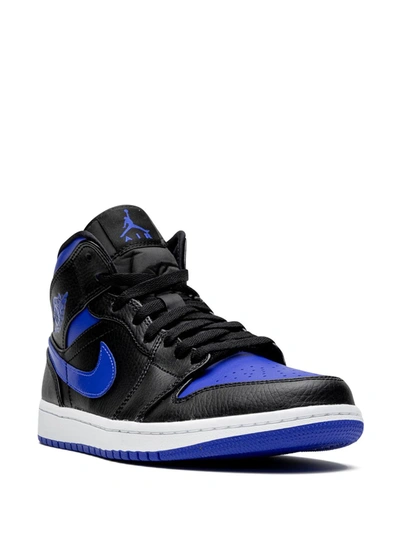 Shop Jordan Air  1 Mid "royal" Sneakers In Black