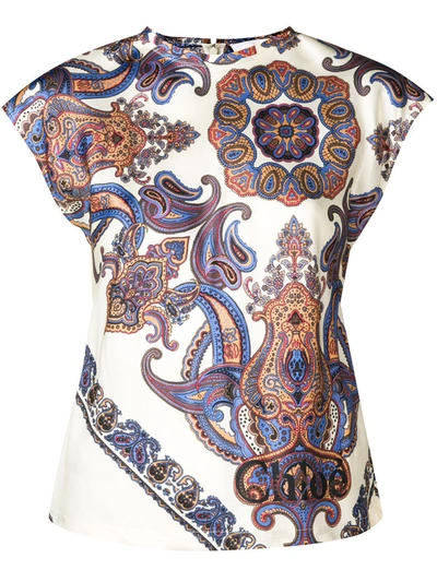 CHLOÉ PAISLEY PRINT TANK TOP - 大地色