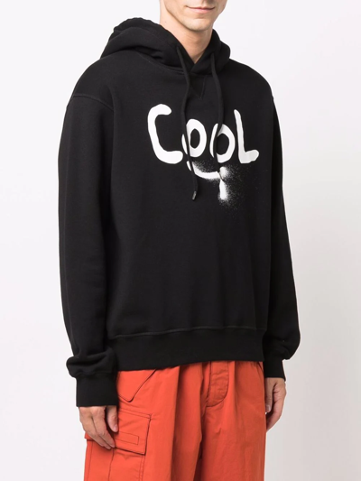 Shop Dsquared2 Graphic-print Hoodie In Black