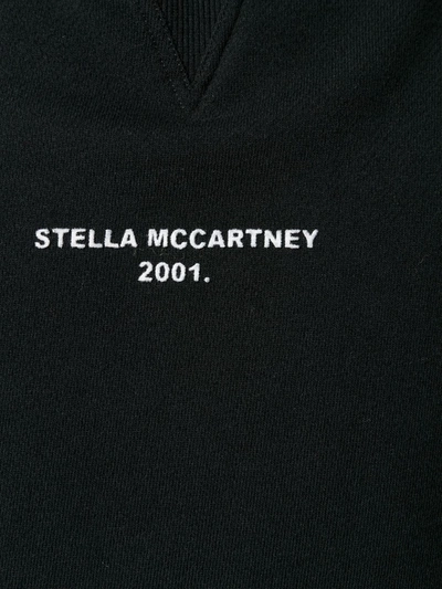 Shop Stella Mccartney Lettered Logo Print Hoodie In Black
