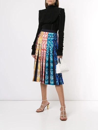 Shop Mary Katrantzou Ripple Stripes Skirt In Multicolour