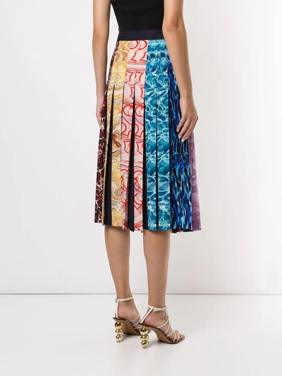 Shop Mary Katrantzou Ripple Stripes Skirt In Multicolour