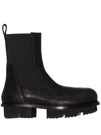 Shop Rick Owens Boxo Megatooth Chelsea Boots In Black