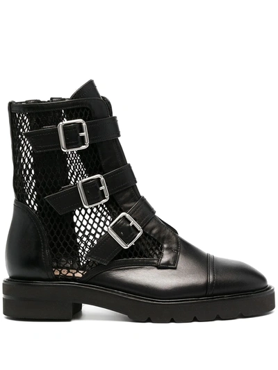 Shop Stuart Weitzman Zip-up Leather Boots In Black