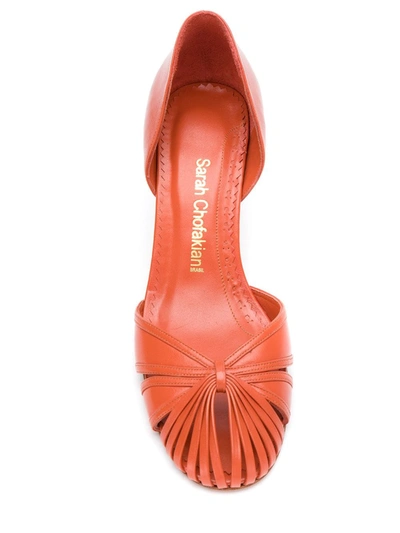 Shop Sarah Chofakian Sarah Pumps In Orange