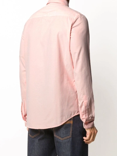 Shop Kenzo Long-sleeve Cotton Shirt In Pink