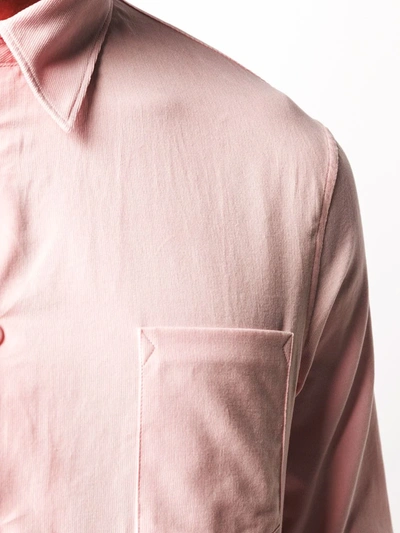 Shop Kenzo Long-sleeve Cotton Shirt In Pink