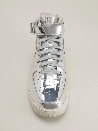 Shop Nike Lunar Force 1 Mid Sp "liquid Silver" Sneakers In Metallic